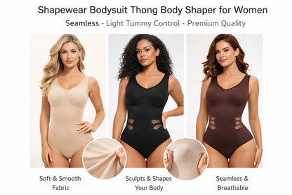 Seamless Shapewear Bodysuit – Tummy Control Thong