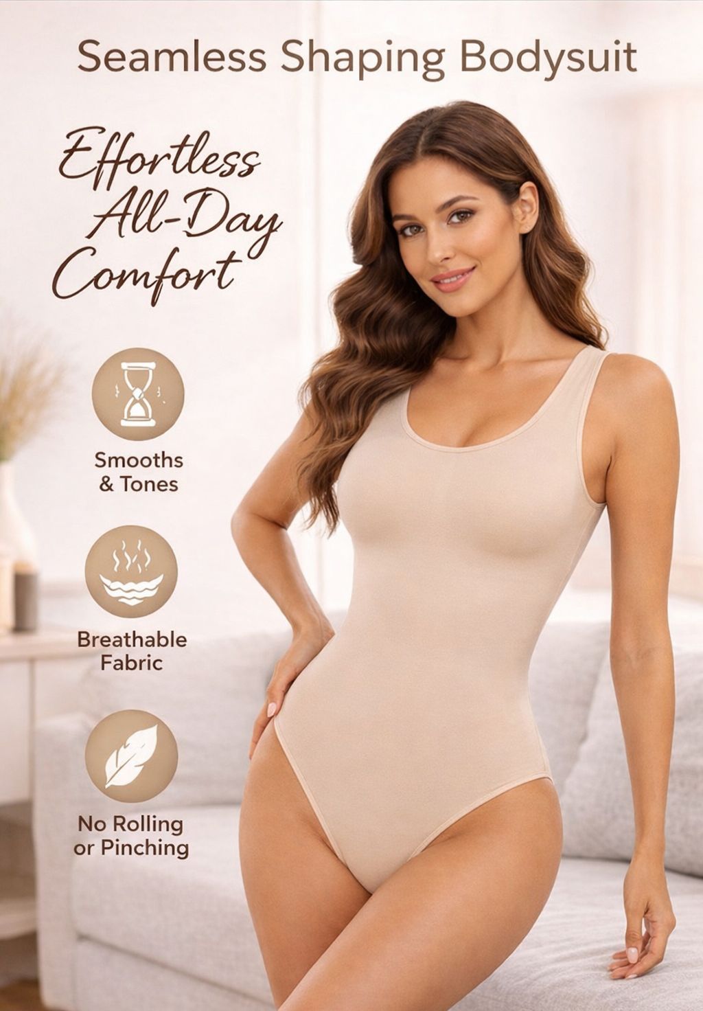 Seamless Shapewear Bodysuit – Tummy Control Thong